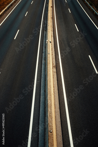 highway seen from a zenithal perspective, travel and infrastructure concept