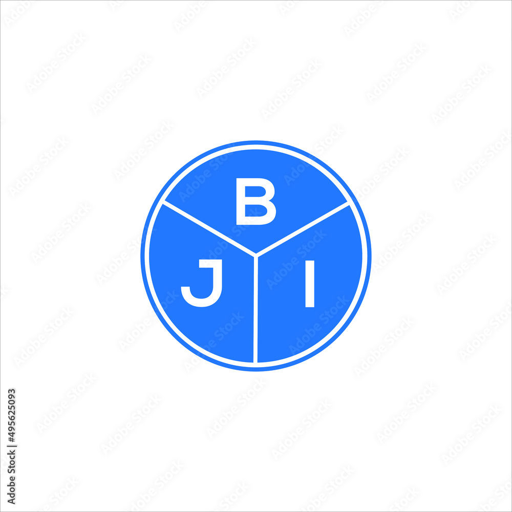 BJI letter logo design on white background. BJI creative circle letter logo concept. BJI letter design. BJI letter logo design on white background. BJI creative circle letter logo concept. BJI letter design.