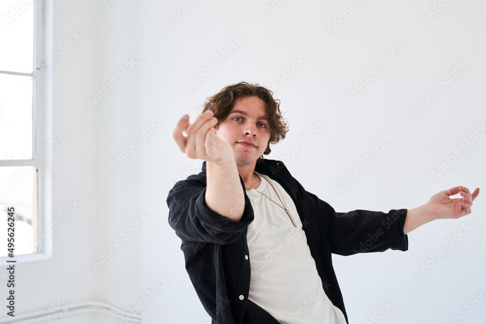 dancing man snapping fingers Stock Photo Adobe Stock