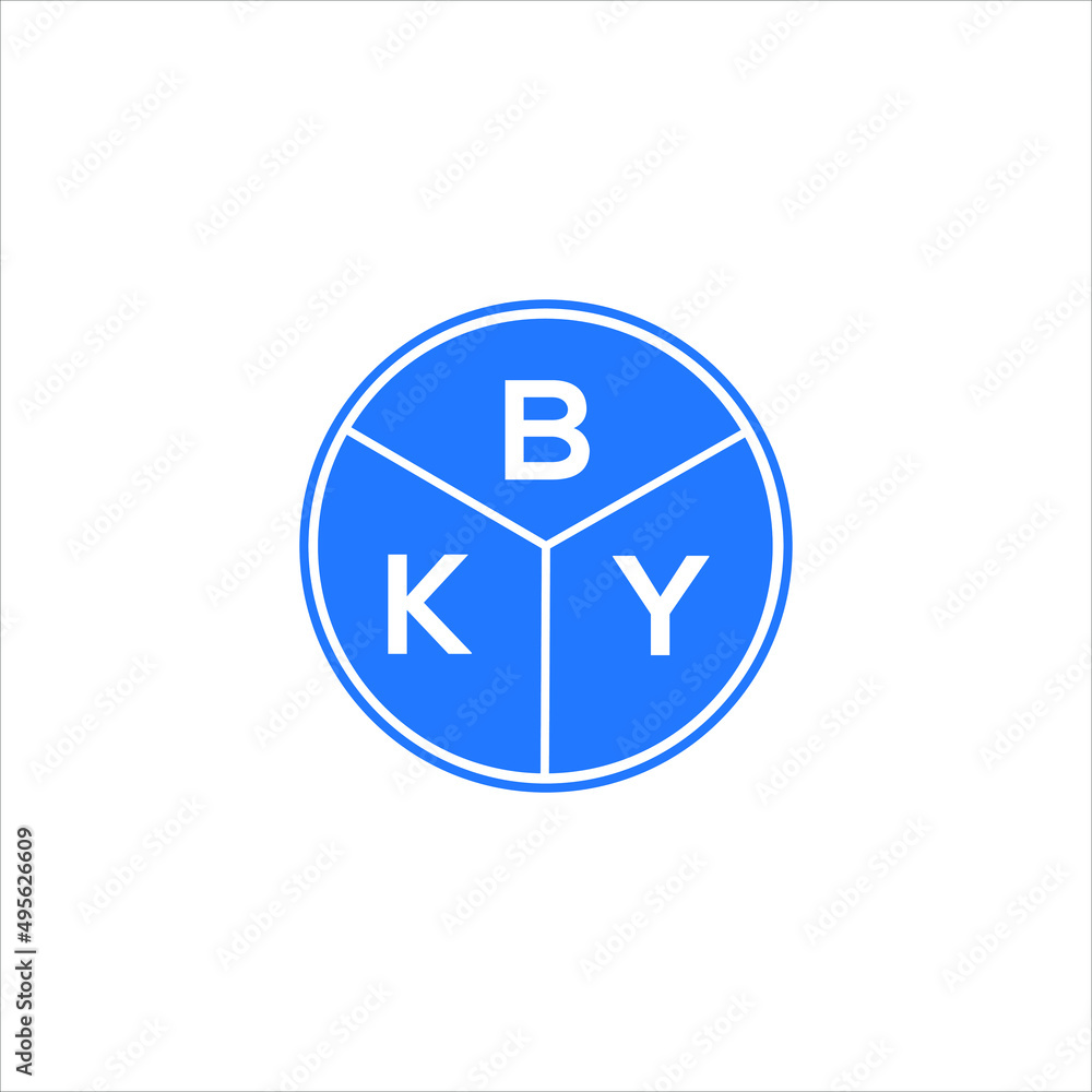 BKY letter logo design on white background. BKY creative circle letter logo concept. BKY letter design. BKY letter logo design on white background. BKY creative circle letter logo concept. BKY letter design.
