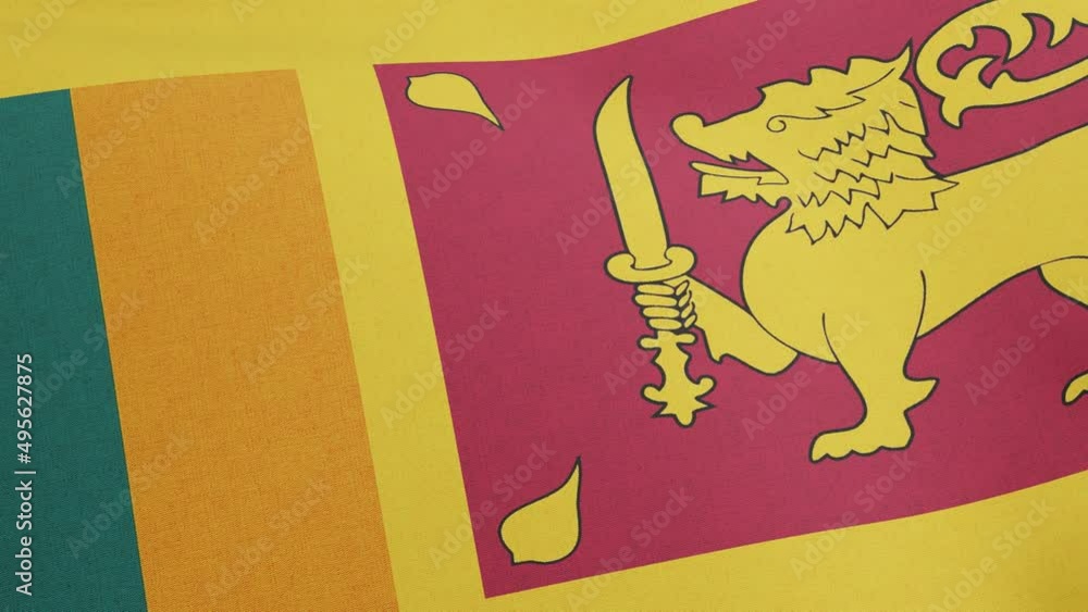 Video „National flag of Sri Lanka waving original colors 3D Render