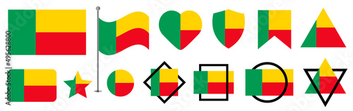 Benin flag design. Benin national flag vector design set. Benin flag vector illustration Free Download Benin flag design. Benin national flag vector design set. Benin flag vector illustration - GFXLoad