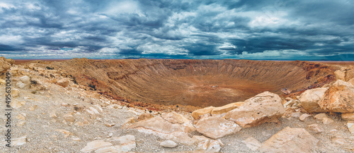 Photographie Barringer Meteor Crater National landmarkin Arizona, USA