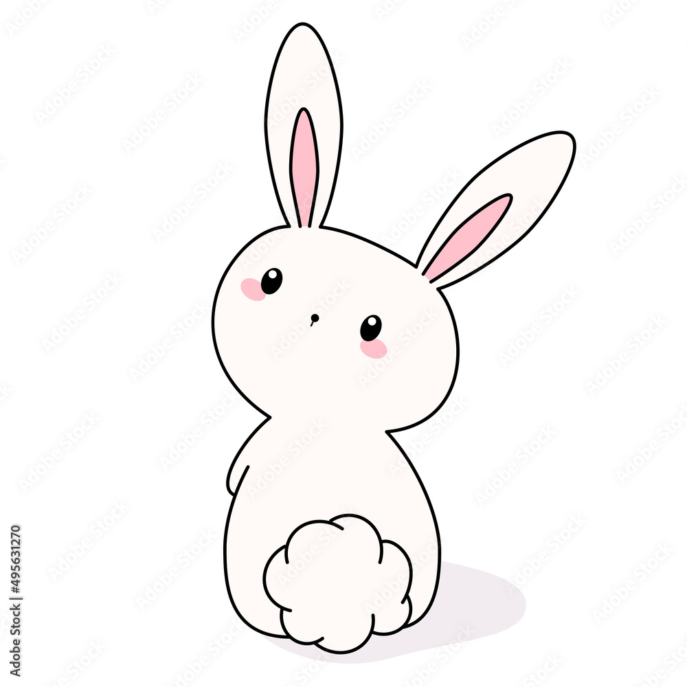 Cute rabbit, bunny. Symbol of 2023 Chinese New Year, Easter holiday. Rabbit animal for your design Cute rabbit, bunny. Symbol of 2023 Chinese New Year, Easter holiday. Rabbit animal for your design