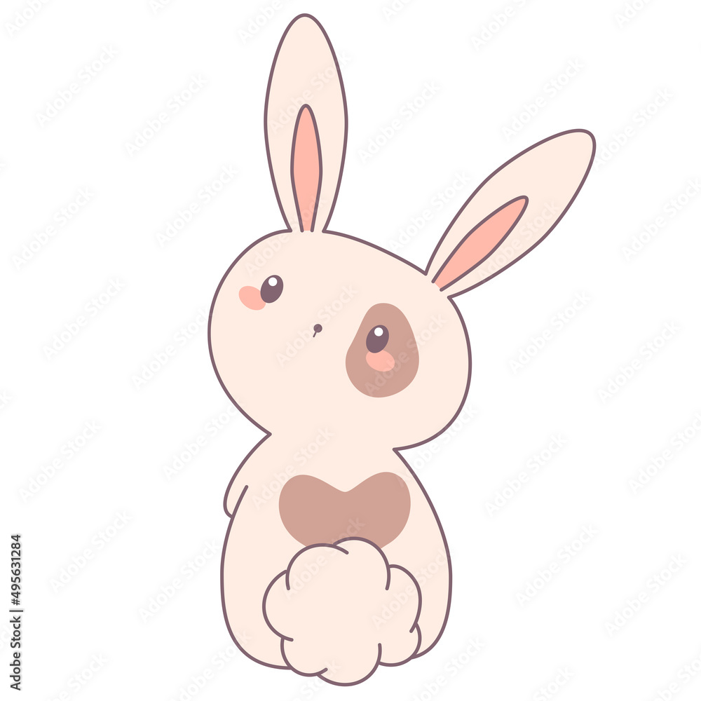 Cute rabbit, bunny. Symbol of 2023 Chinese New Year, Easter holiday. Rabbit animal for your design Cute rabbit, bunny. Symbol of 2023 Chinese New Year, Easter holiday. Rabbit animal for your design
