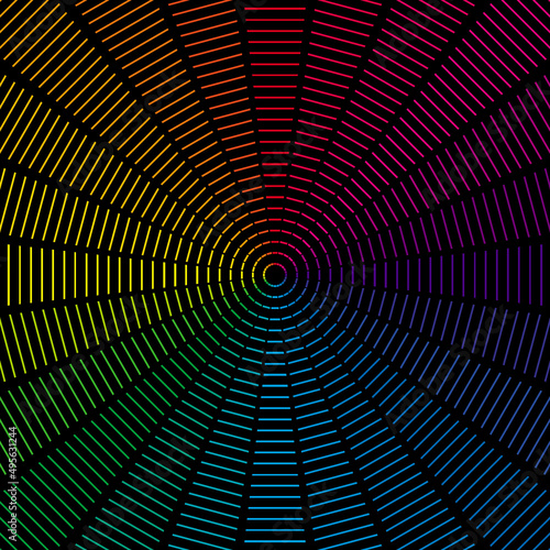 Colorful rainbow vector bakcground. Bright design with colorful lines