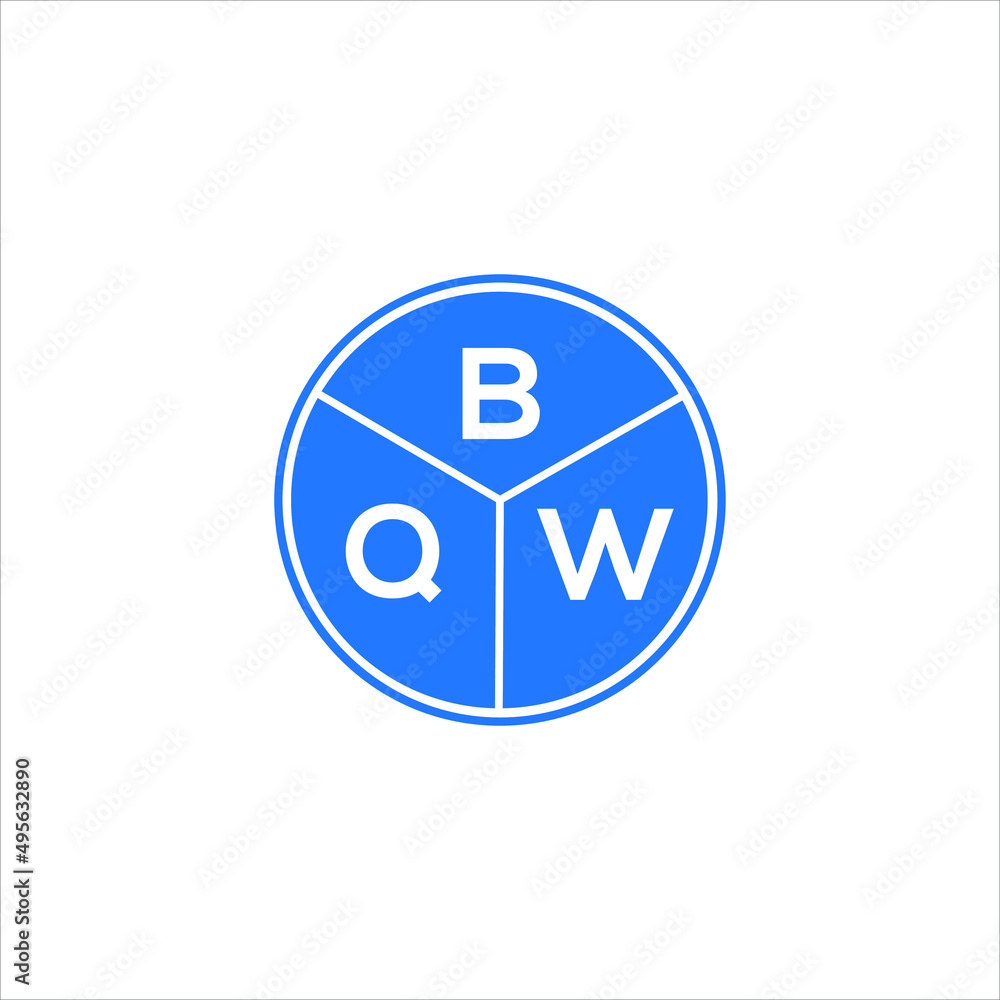 BQW letter logo design on white background. BQW creative circle letter logo concept. BQW letter design. BQW letter logo design on white background. BQW creative circle letter logo concept. BQW letter design.