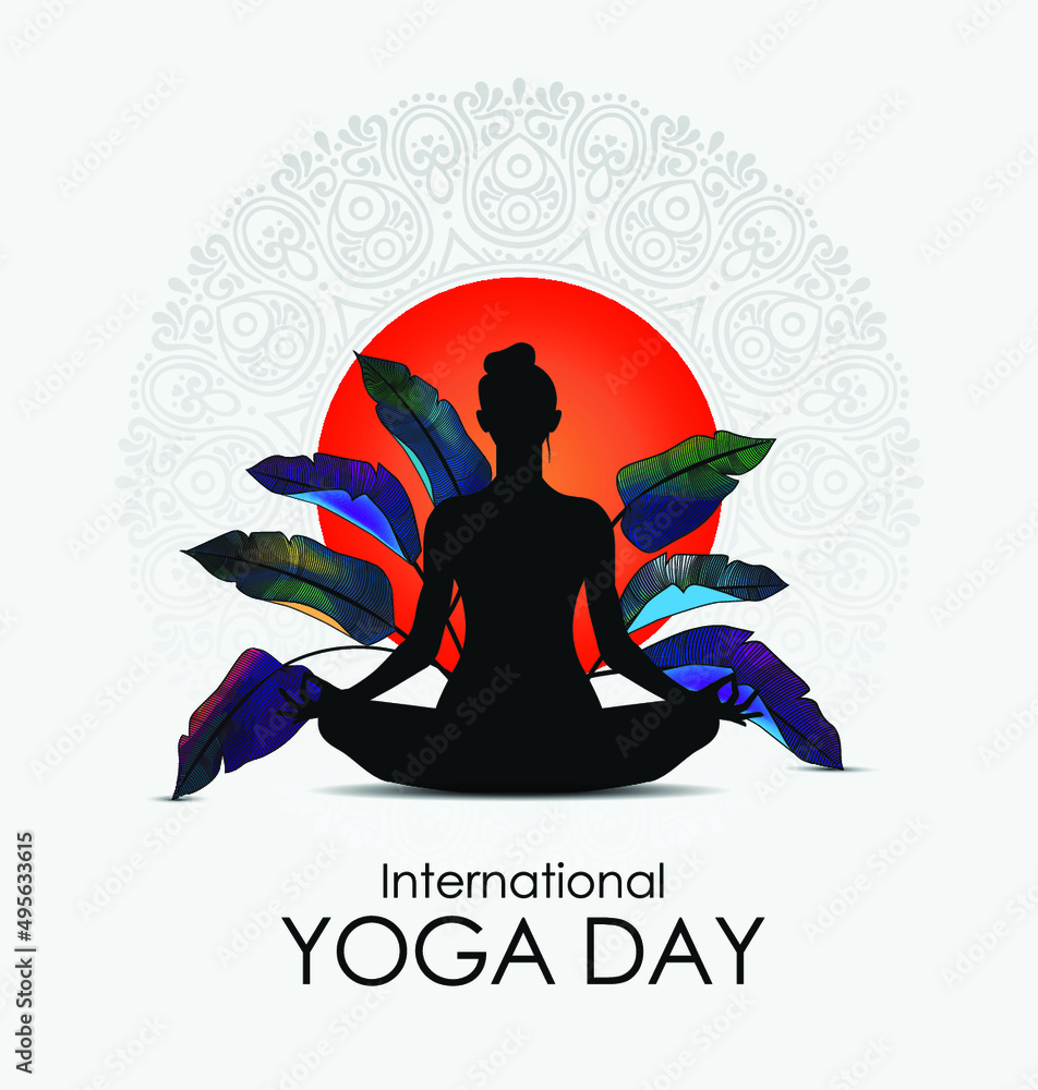 International yoga day logo hi-res stock photography and images - Alamy