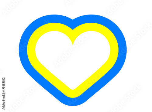 Free Download Yellow-blue heart in the colors of the Ukrainian flag. No war, Save Ukraine. Anti-war vector background. - GFXLoad