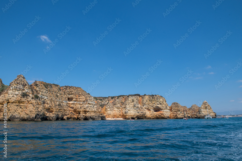 Costa del Algarve portugués vista desde el mar
