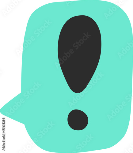 Decorative green speech bubble element