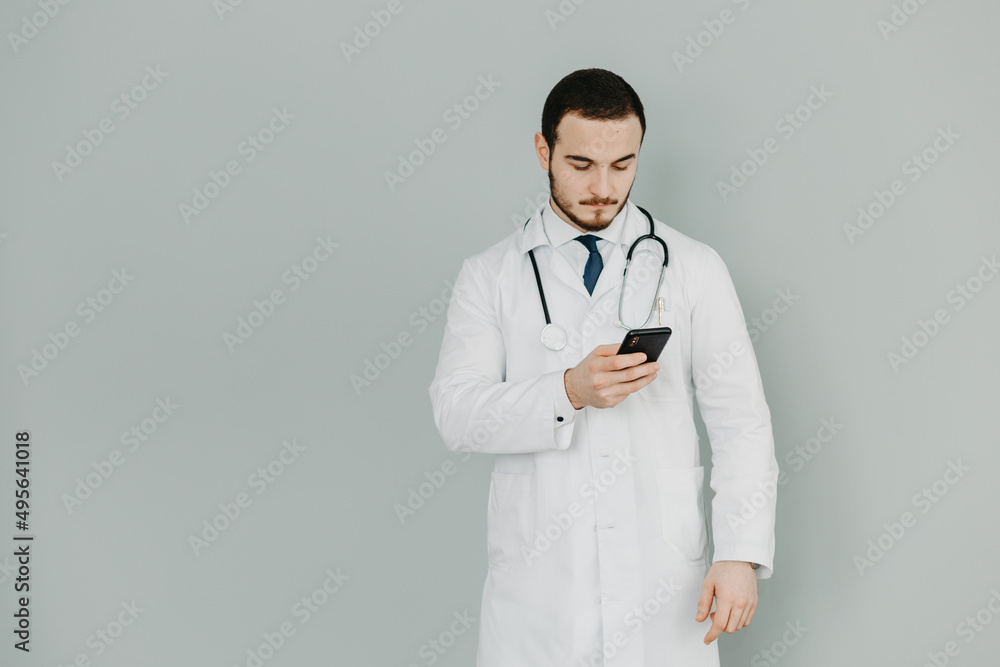 smiling doctor with laptop smiling doctor with laptop