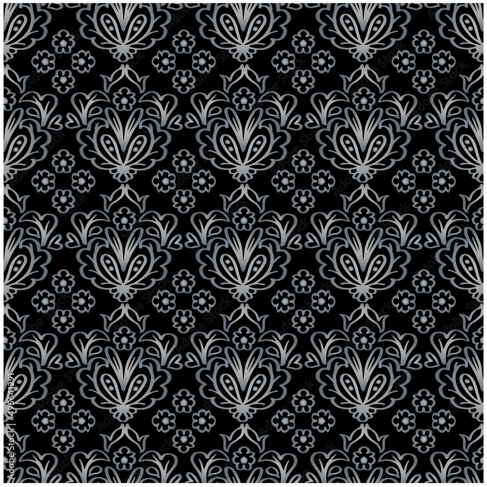 Seamless pattern floral ethnic decoration in art Deco style. Seamless pattern floral ethnic decoration in art Deco style.