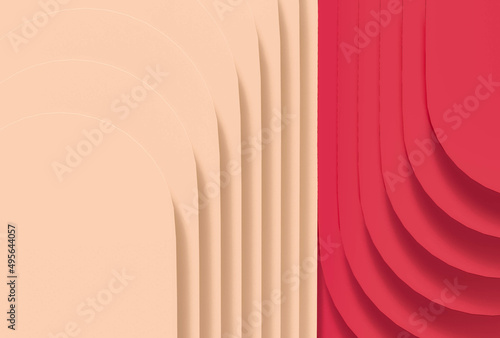 Abstract paper cut background, white paper cut background abstract realistic papercut decoration textured with wavy layers and shadow, Paper cut vector art background.