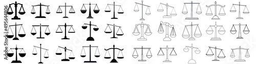 Libra icon vector set. scales illustration sign collection. balance symbol. weigher logo.
 photo