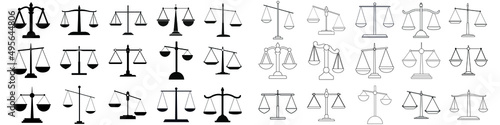 Libra icon vector set. scales illustration sign collection. balance symbol. weigher logo.
