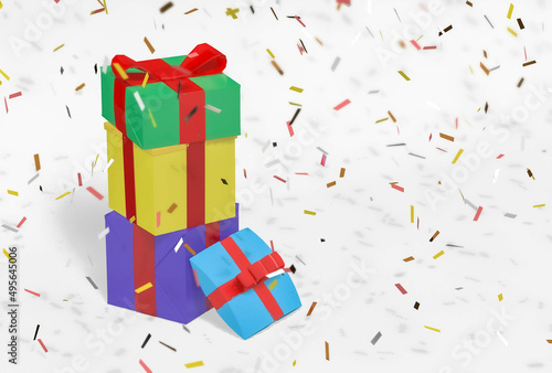 Gift boxes, gifts on a white background isolated.