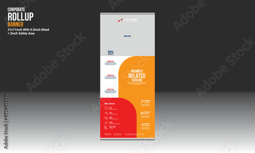 vector roll up banner design
