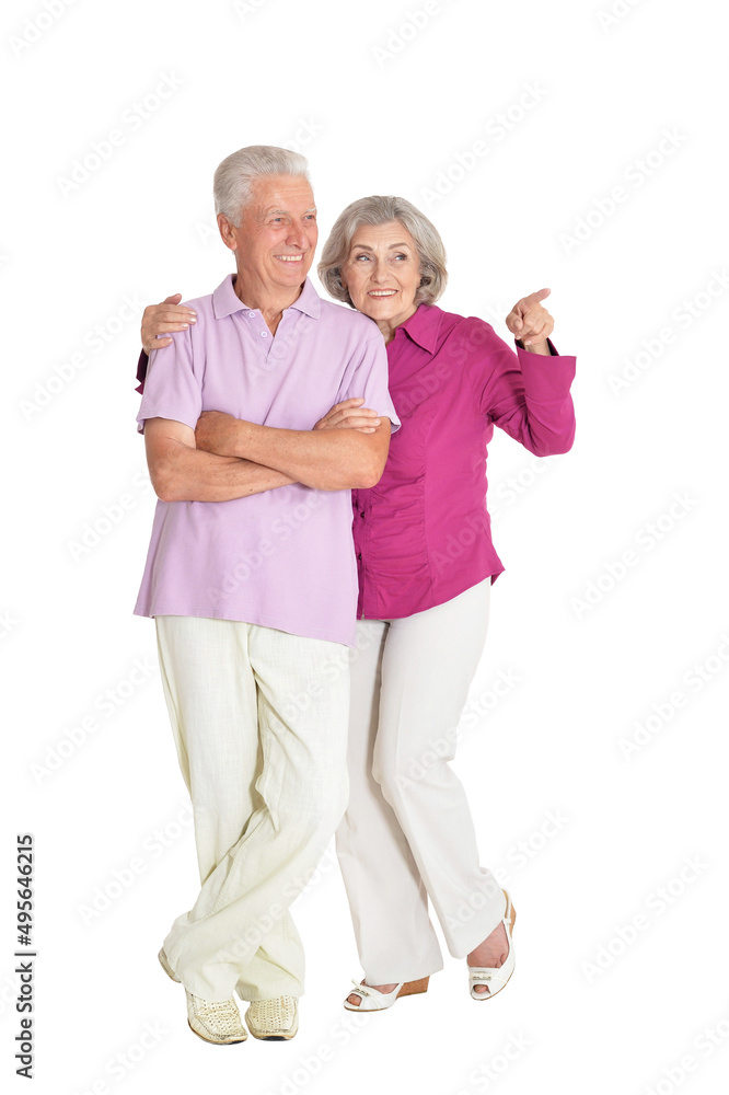 Portrait of happy senior couple isolated Portrait of happy senior couple isolated