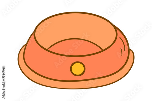 Pet food bowl. Vector illustration