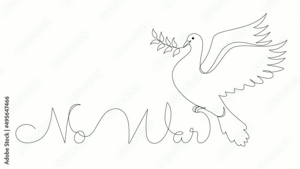 Peace in a modern abstract minimalist linear style. Peace in a modern abstract minimalist linear style.