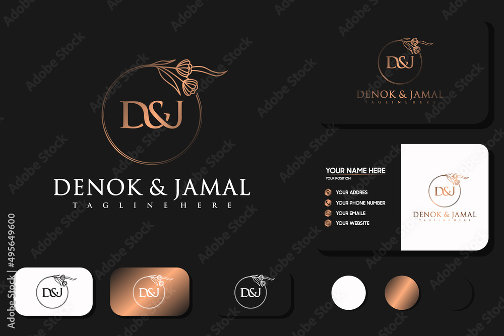 Fototapeta premium feminine logo initial D&J, reference for your business logo.