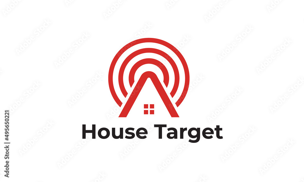 Home combined with target arrow for Home arrow Target Logo design Template. Home combined with target arrow for Home arrow Target Logo design Template.