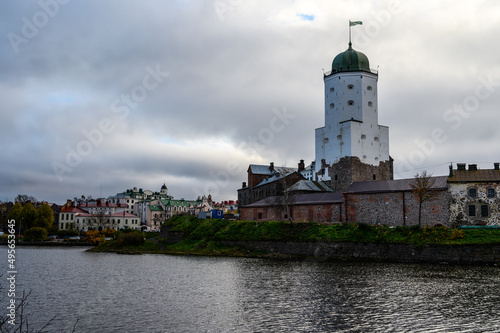 Vyborg Castle. Sightseeing of Russia. Vyborg castle - medieval castle in Vyborg town