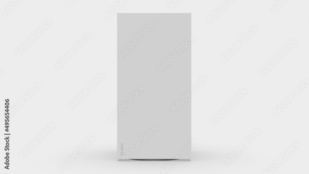 Mockup Console game 3d rendering illustration on white background Mockup Console game 3d rendering illustration on white background