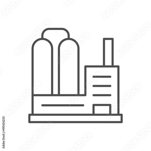 Factory or plant line outline icon