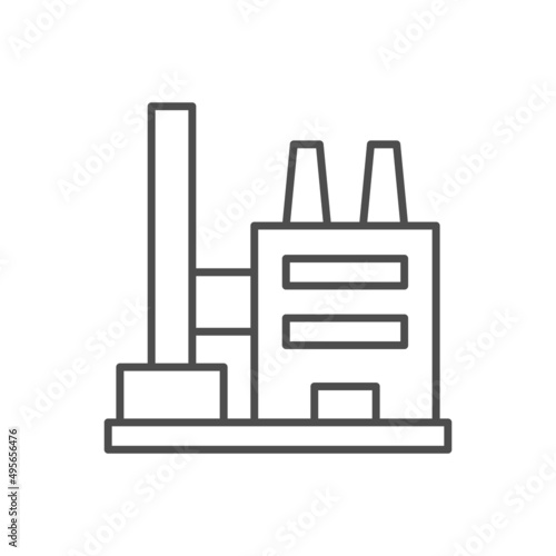 Factory or plant line outline icon