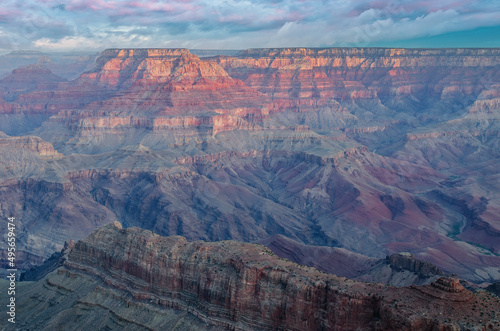 Landscape at dawn, South Rim, Grand Canyon National Park, Arizona, USA