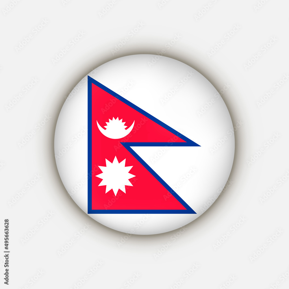 Country Nepal. Nepal flag. Vector illustration. Country Nepal. Nepal flag. Vector illustration.