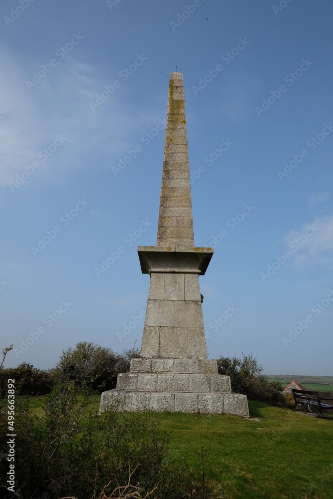 Queen Victoria Jubilee Monument 1881 Obelisk Dennis Hill Padstow Cornwall UK 