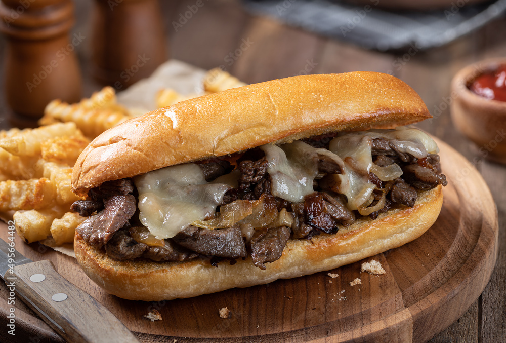 custom made wallpaper toronto digitalPhilly cheesesteak sandwich and french fries