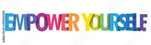 EMPOWER YOURSELF. colorful vector typography banner
