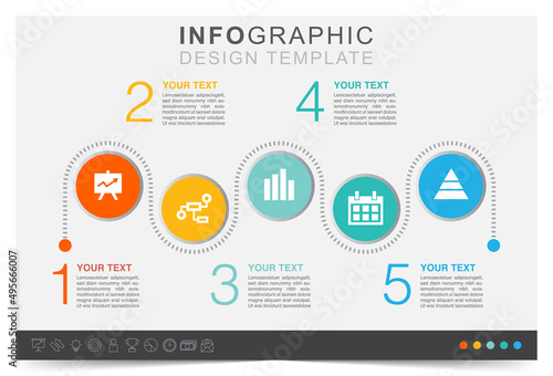 Infographic show business statistics, financial element, work data management, work plan, icon set