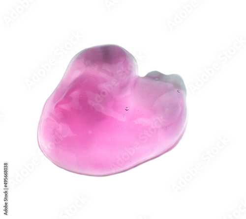 The structure of the pink gel on a white background, isolate