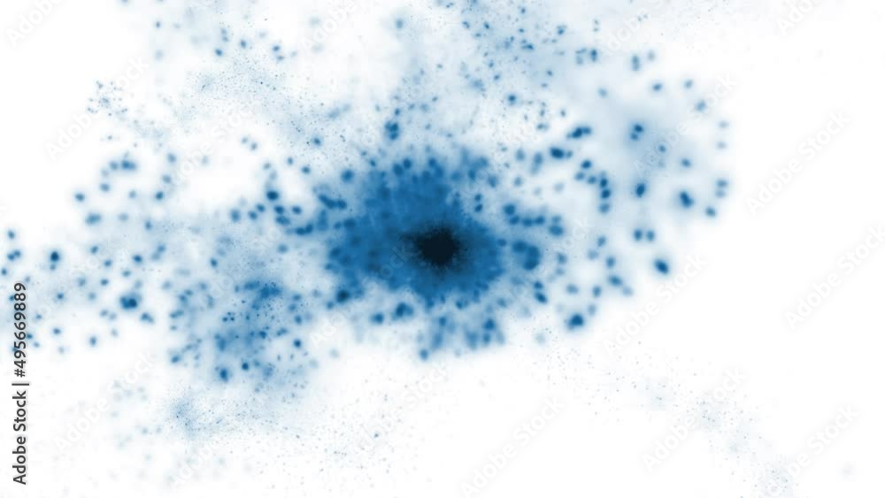 Xray color particle scatter explosion in white background Xray color particle scatter explosion in white background