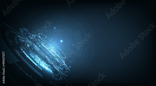 Futuristic Circular digital technology background. Vector technology  background design.