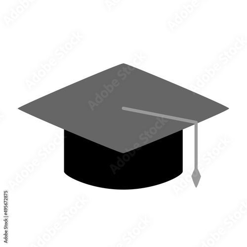 博士帽子のイラスト。大学の卒業式のコンセプト。