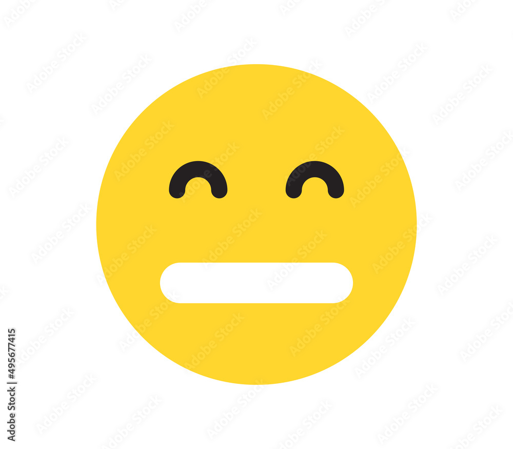 Simple expressions and yellow cartoon smile flat illustration.
Simple expressions and yellow cartoon smile flat illustration.