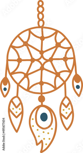 brown dream catcher illustration, tribal decorative object