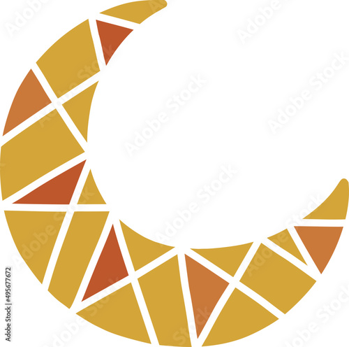 Moon illustration decorative element, vector object