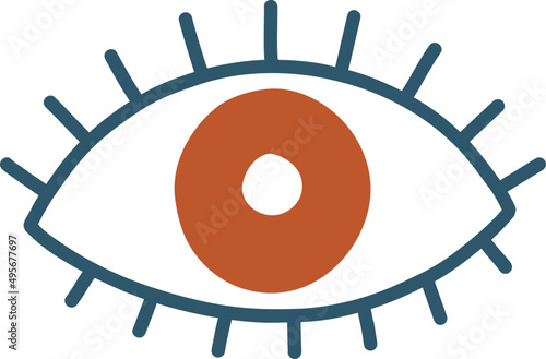 eye vector object, decorative illustration