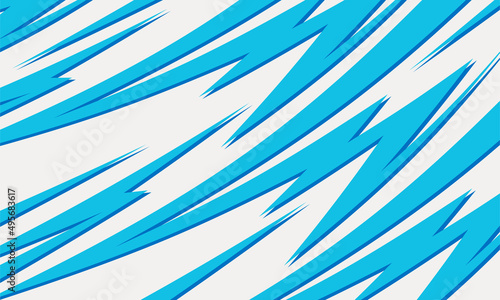 Abstract background with blue spikes and zigzag line pattern 