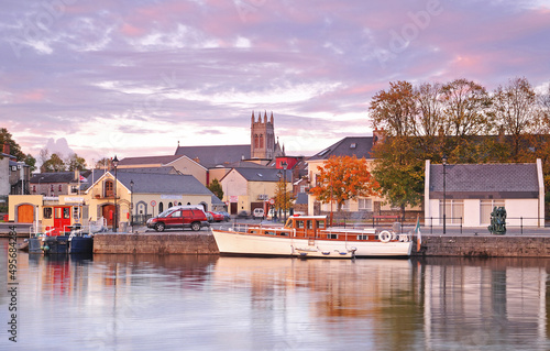 Scenic view of the Carrick on Shannon town in the County Leitrim, Ireland photo