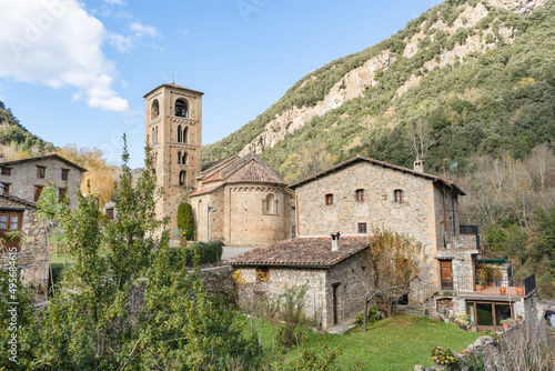 Amazing view of medieval village of Beget in Girona , spanish Pyrenees.
