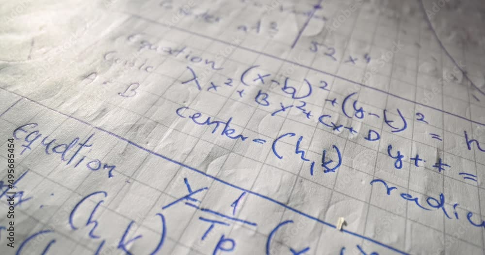 Review Of Mathematics Formulas closeup Review Of Mathematics Formulas closeup