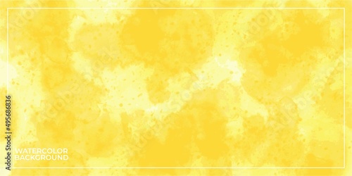 yellow abstract watercolor background vector